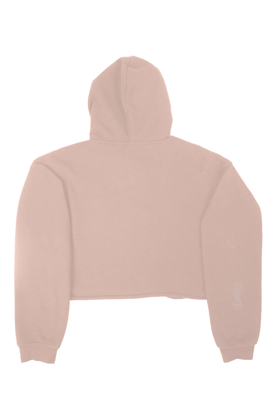RememberWhen? Big Bear crop fleece hoodie Peach
