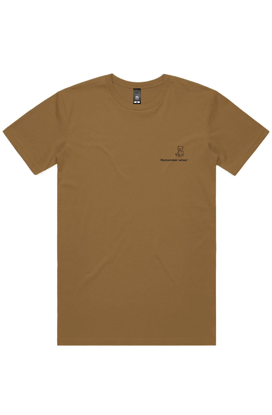 RememberWhen? Upside tee camel