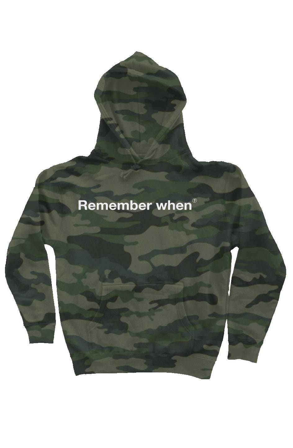 RememberWhen? Big bear hoodie Forest Camo