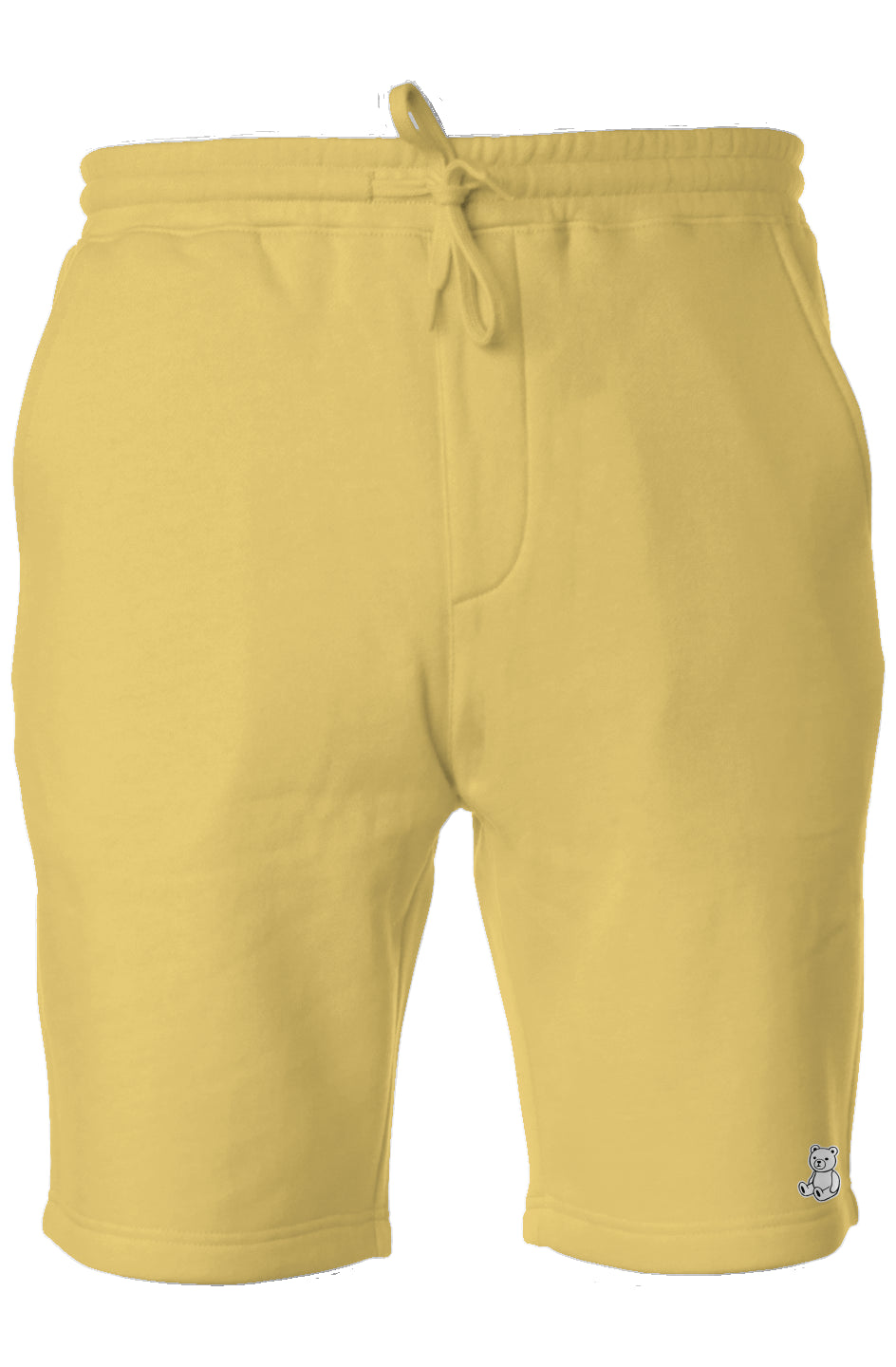 RememberWhen? Pastel Fleece Shorts Yellow