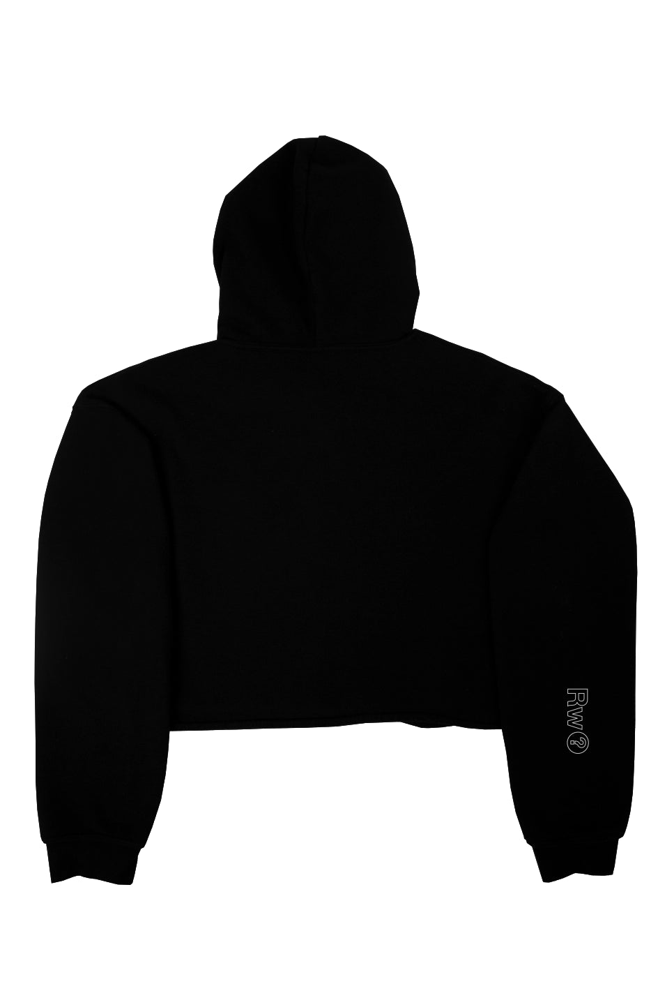 RememberWhen? Big Bear crop fleece hoodie Black