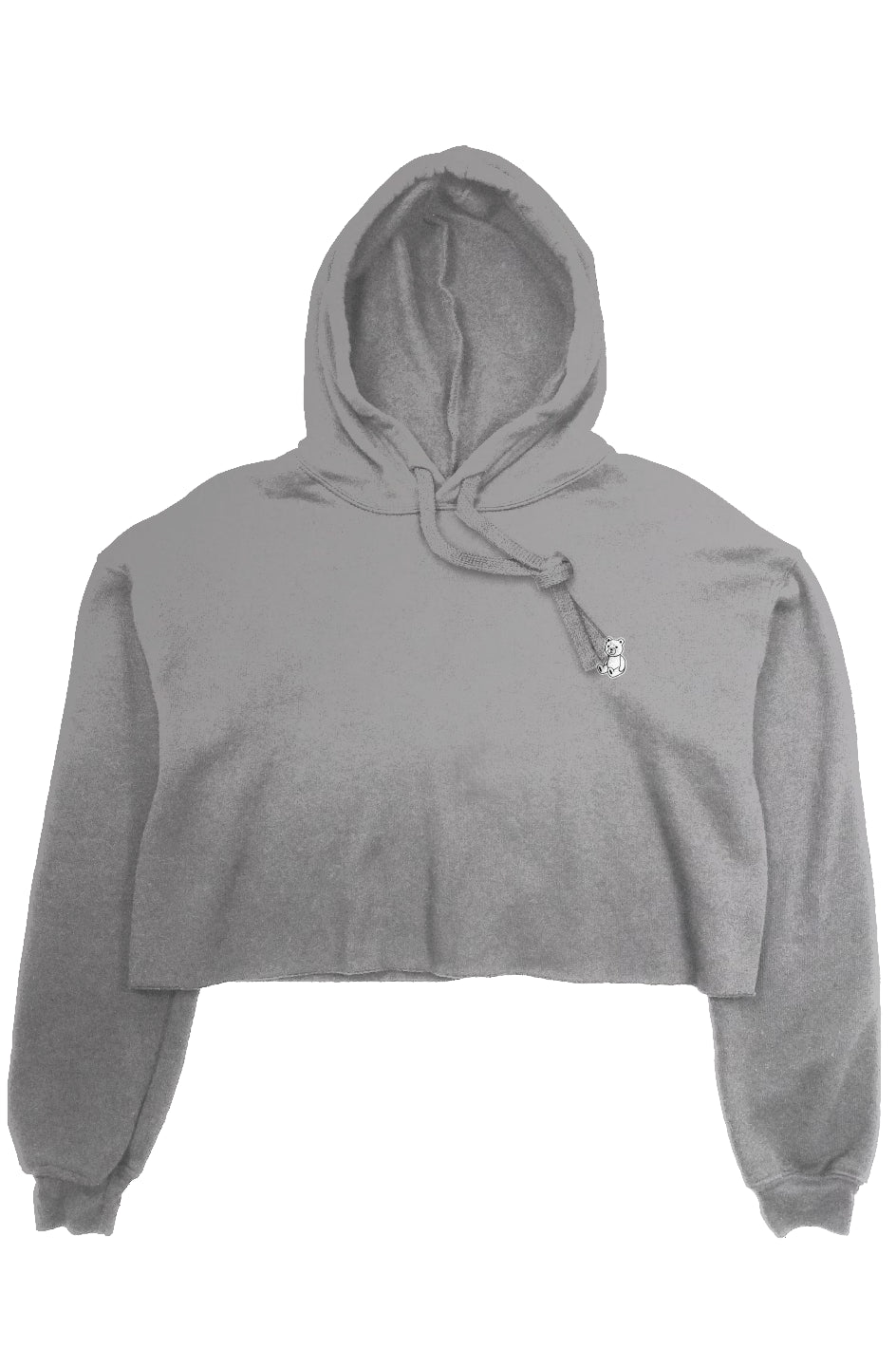 RememberWhen? Big Bear crop fleece hoodie Storm