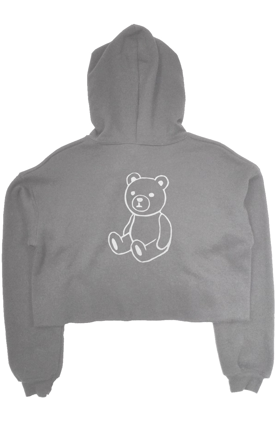 RememberWhen? Big Bear crop fleece hoodie Storm