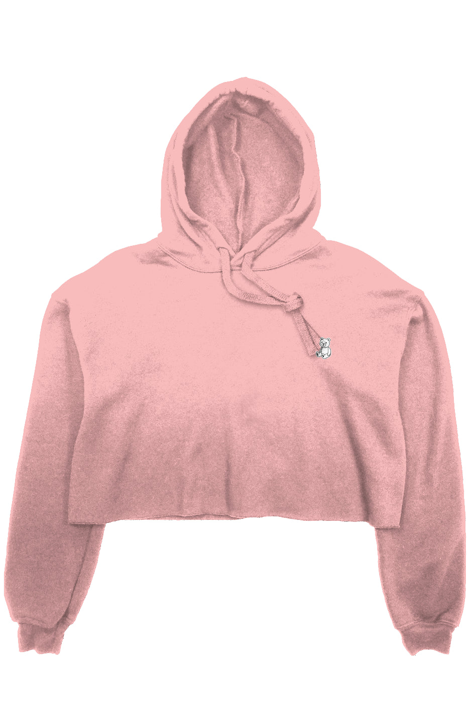 RememberWhen? Big Bear crop fleece hoodie Pink