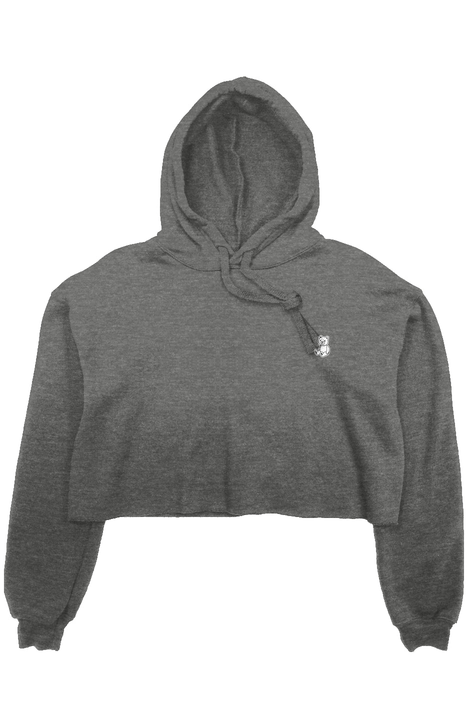 RememberWhen? Big Bear crop fleece hoodie Deep Hea