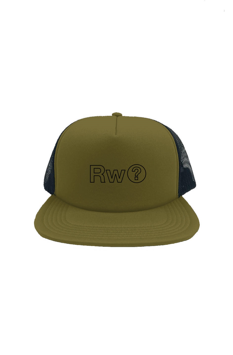 RememberWhen? RW? Foam Front Trucker Olive/Black