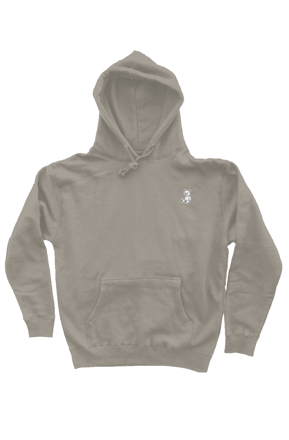 RememberWhen? Low key patch hoodie Cement