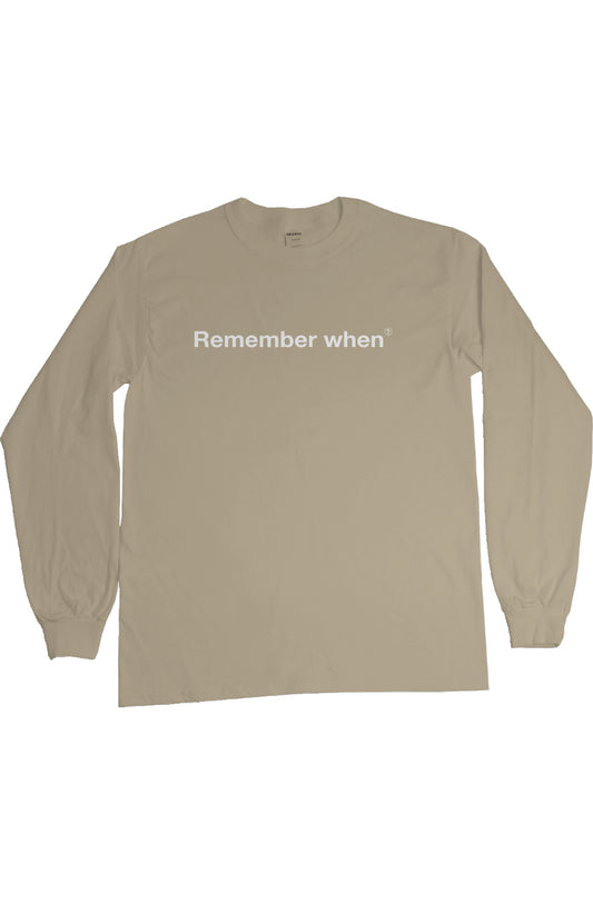 RememberWhen? All out Long sleeve tee Sand