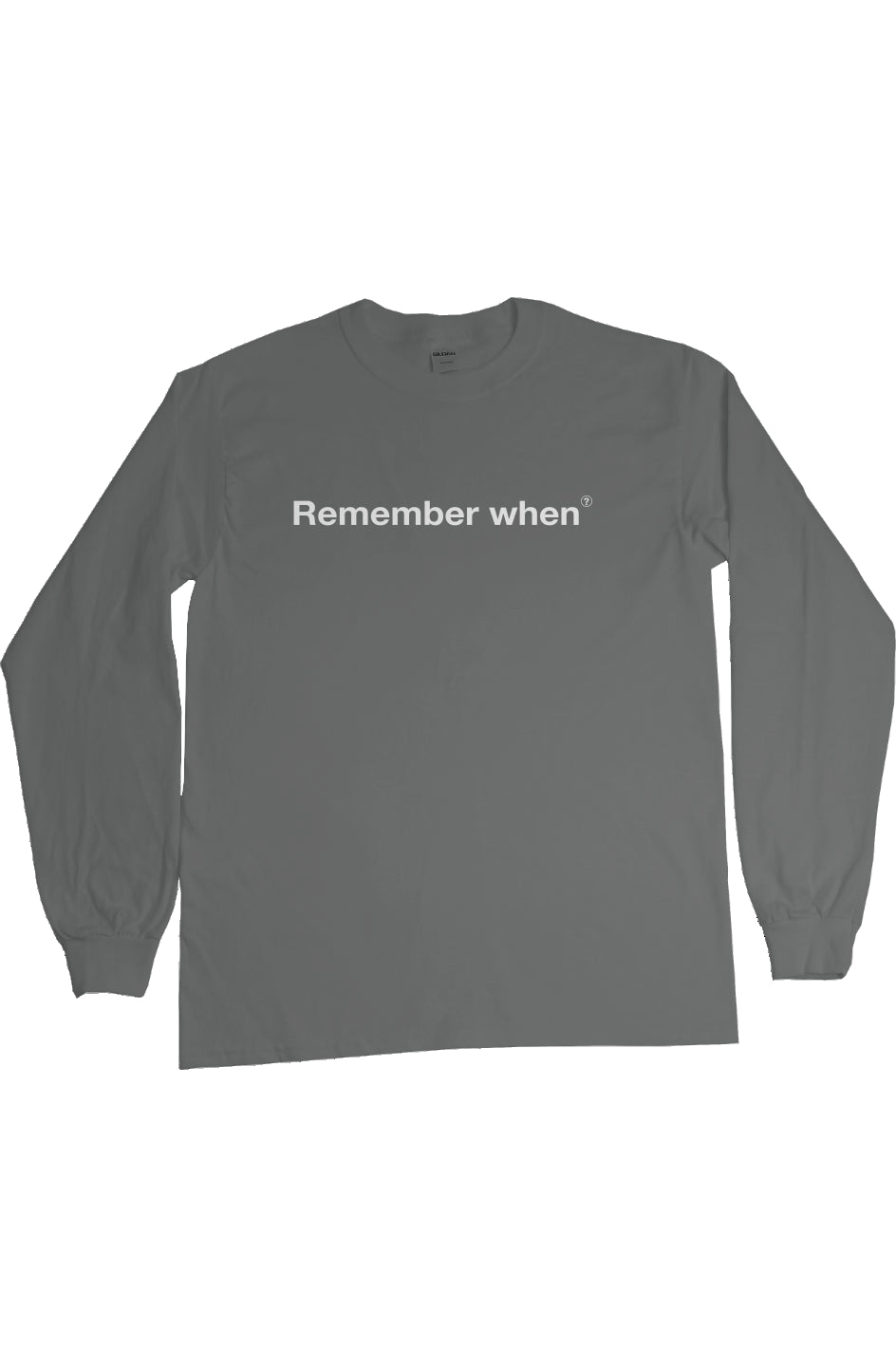 RememberWhen? All out Long sleeve tee Charcoal