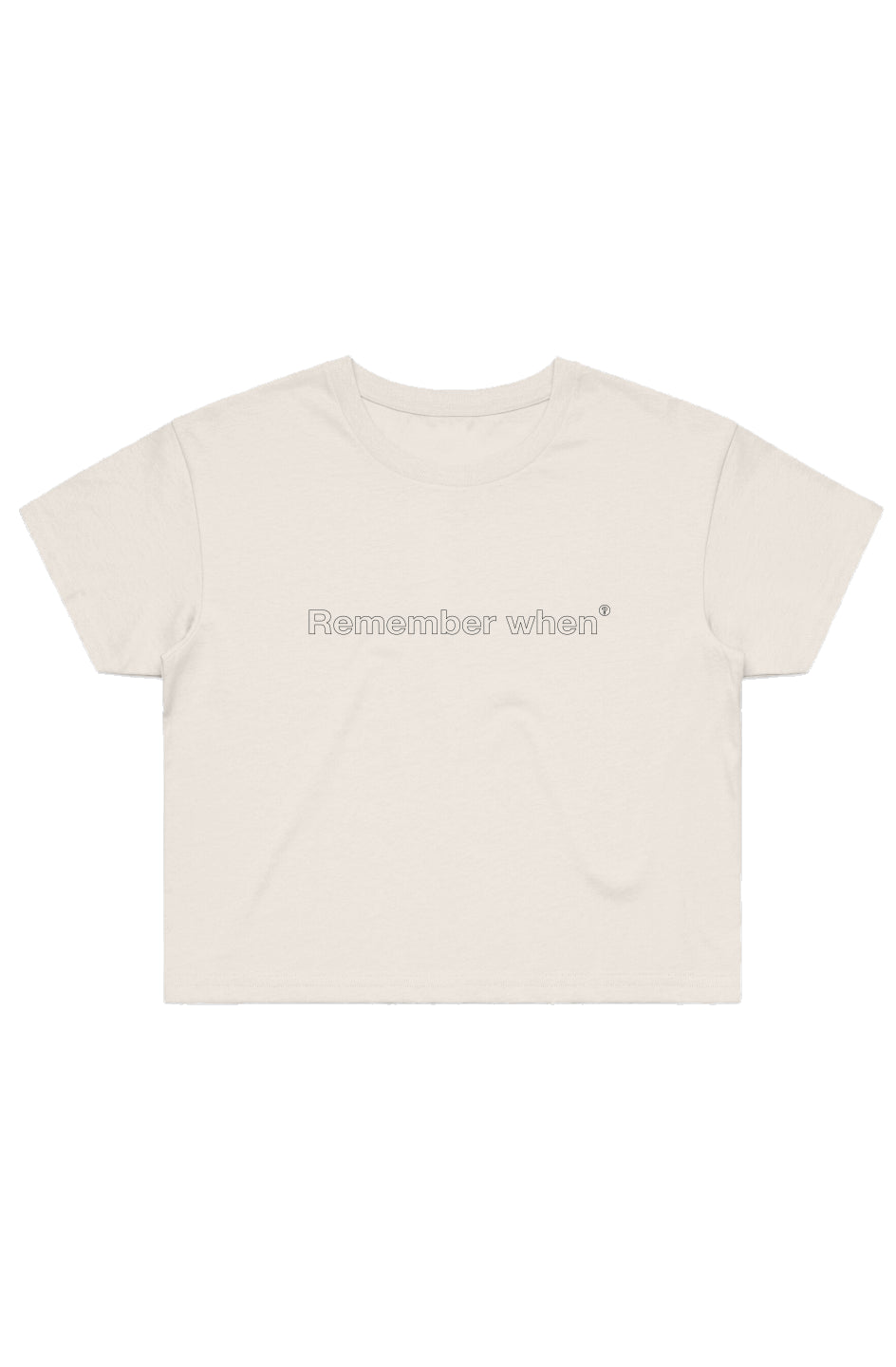 RememberWhen? Classic Crop Tee Ecru