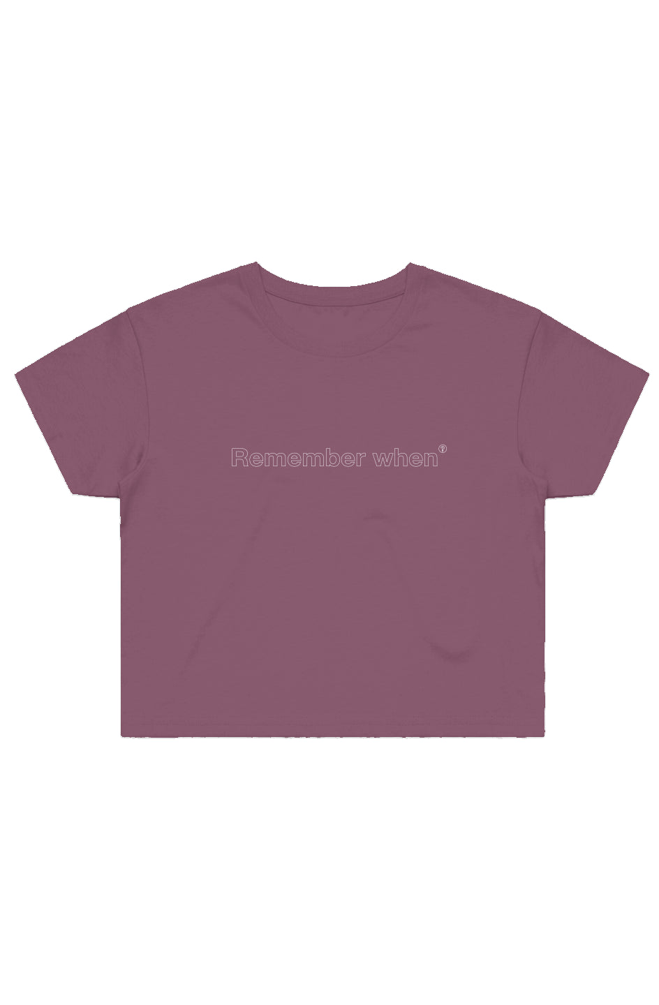 RememberWhen? Classic Crop Tee Berry