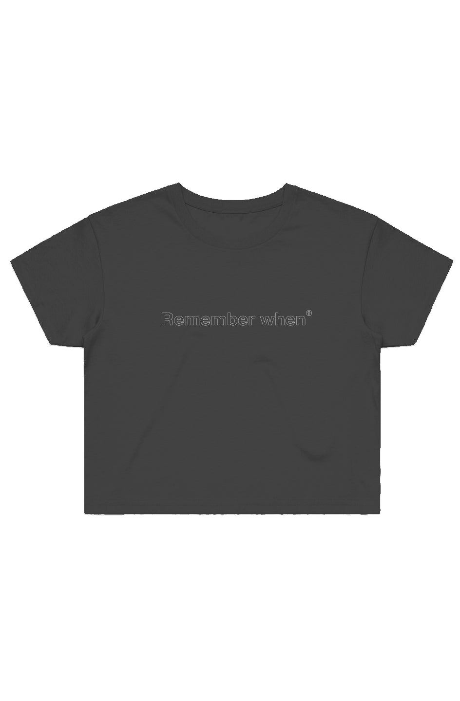 RememberWhen? Classic Crop Tee Black