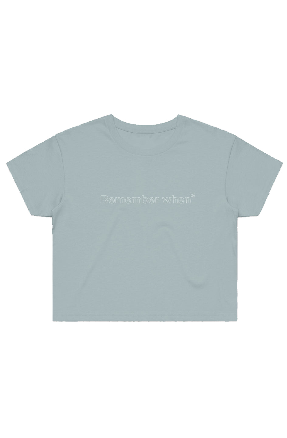 RememberWhen? Classic Crop Tee Sage