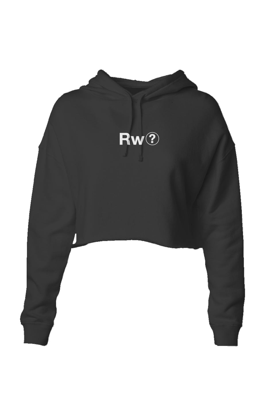 RememberWhen? Rw? lightweight crop hoodie Black