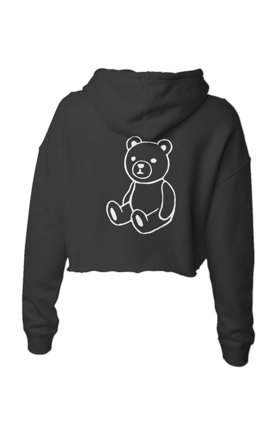 RememberWhen? Rw? lightweight crop hoodie Black