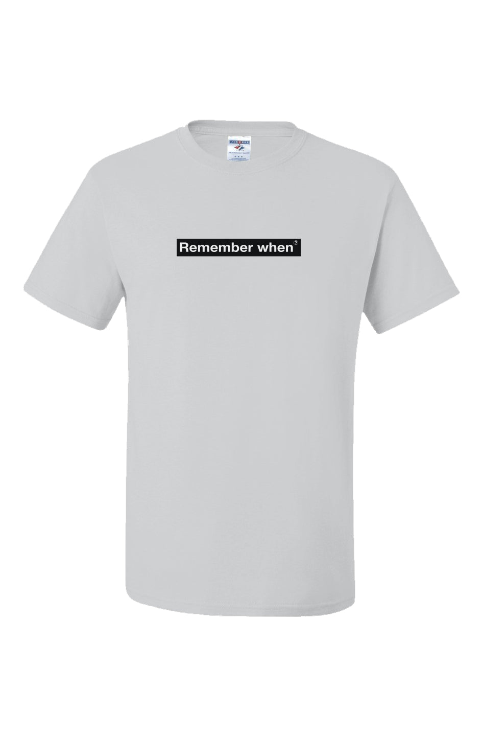 RememberWhen? Block Logo Dri-Style Tee Silver