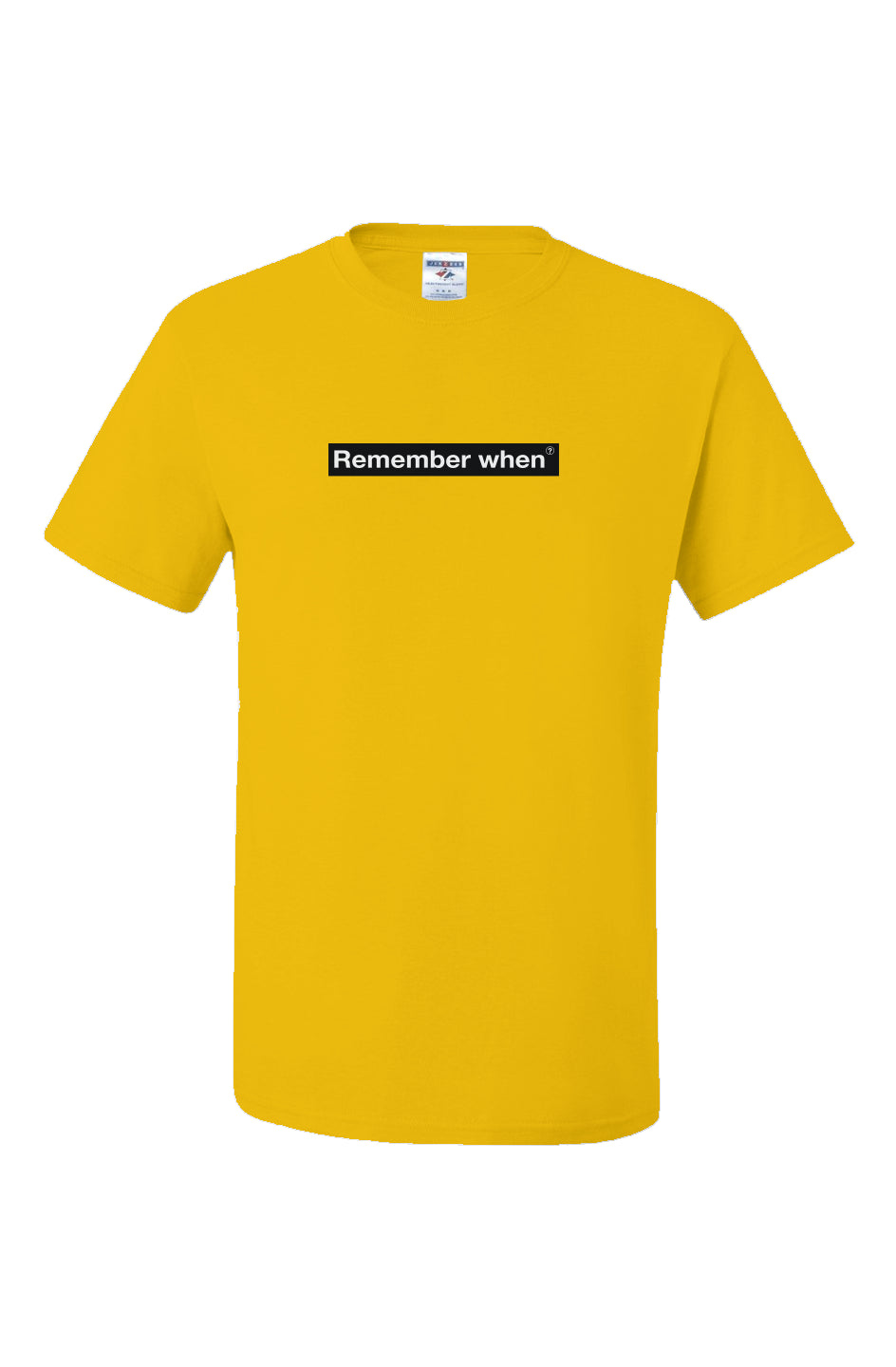 RememberWhen? Block Logo Dri-Style Tee Gold