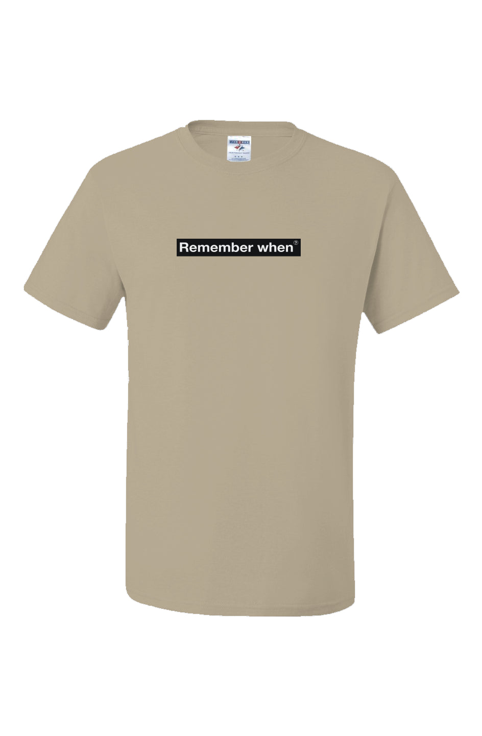 RememberWhen? Block Logo Dri-Style Tee Sandstone