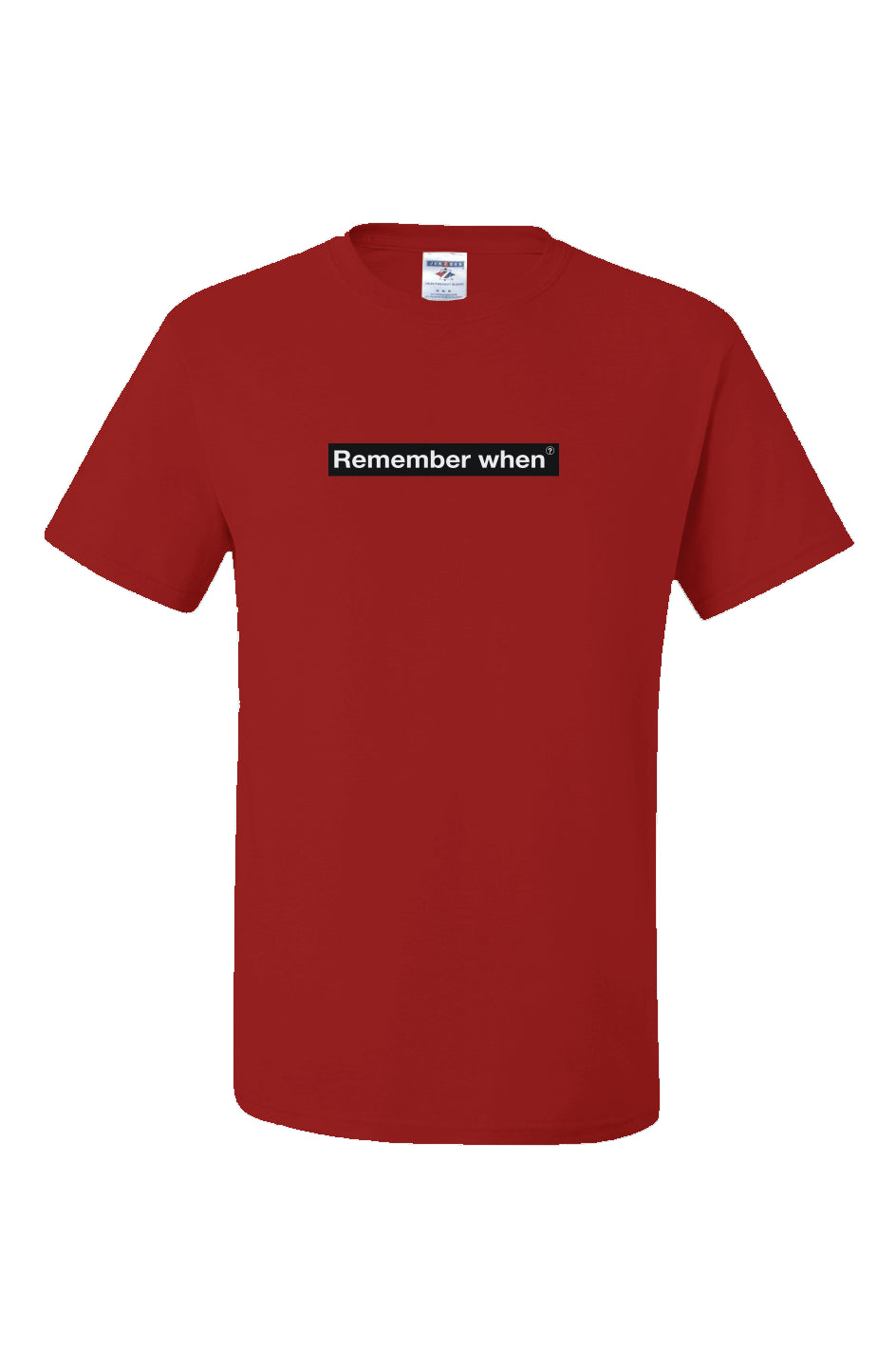 RememberWhen? Block Logo Dri-Style Tee Cardinal