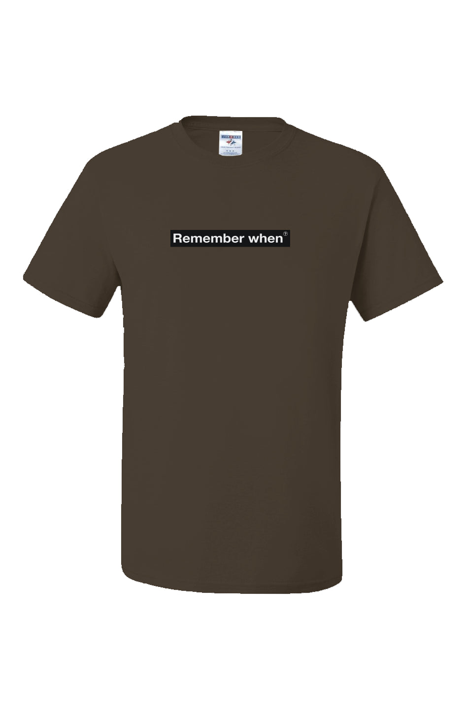 RememberWhen? Block Logo Dri-Style Tee Chocolate