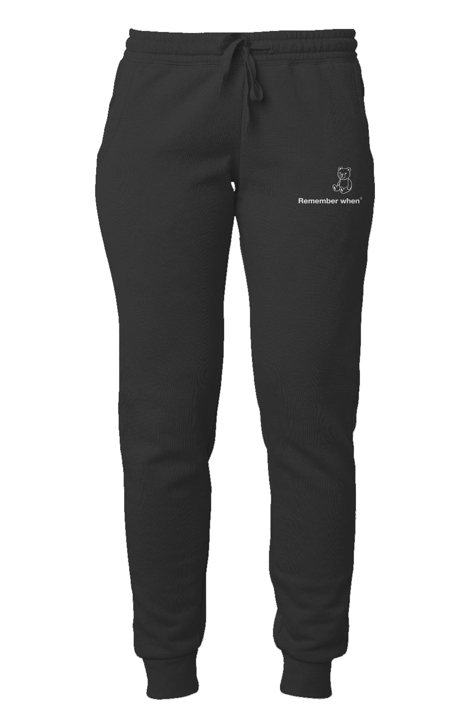 RememberWhen? Womens Leg Logo Sweatpants Black